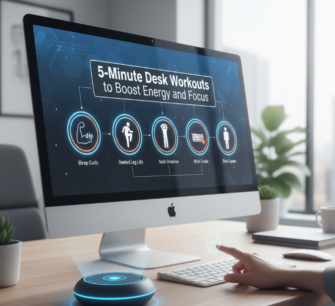 5-Minute Desk Workouts to Boost Energy and Focus