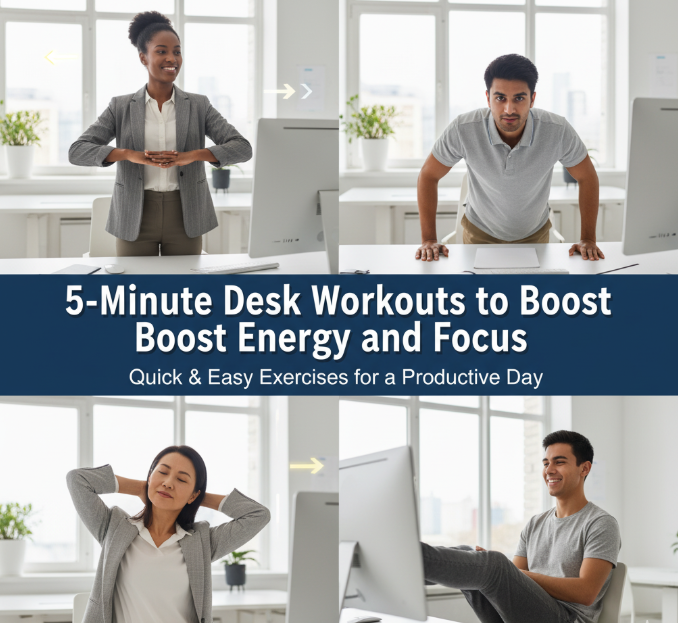 5-Minute Desk Workouts to Boost Energy and Focus